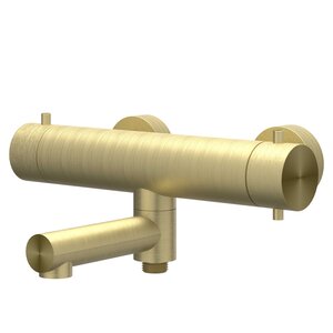 IVY IVY Concord opbouw badthermostaat met wegdraaibare baduitloop RVS 316 - Geborsteld Mat Goud PVD IVY Concord opbouw badthermostaat met wegdraaibare baduitloop RVS 316 - Geborsteld Mat Goud PVD