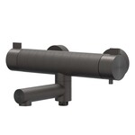 IVY Tribe opbouw badthermostaat met wegdraaibare baduitloop RVS 316 - Geborsteld carbon Black PVD IVY IVY Tribe opbouw badthermostaat met wegdraaibare baduitloop RVS 316 - Geborsteld carbon Black PVD