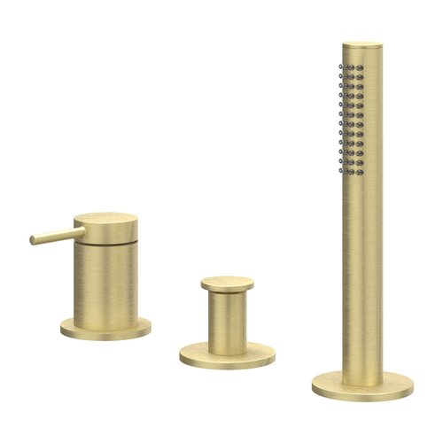 IVY Bond badrandcombinatie | 3 gats | Geborsteld Mat Goud PVD IVY IVY Bond badrandcombinatie | 3 gats | Geborsteld Mat Goud PVD