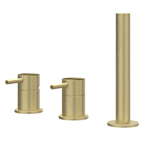 IVY Concord badrandcombinatie 3-gats RVS 316 - Geborsteld Mat Goud PVD IVY IVY Concord badrandcombinatie 3-gats RVS 316 - Geborsteld Mat Goud PVD