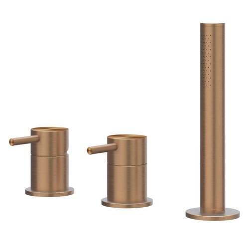 IVY Concord badrandcombinatie 3-gats RVS 316 - Geborsteld Mat Koper PVD IVY IVY Concord badrandcombinatie 3-gats RVS 316 - Geborsteld Mat Koper PVD