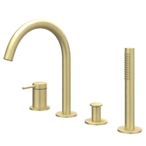 IVY Bond badrandcombinatie | 4 gats | Geborsteld Mat Goud PVD IVY IVY Bond badrandcombinatie | 4 gats | Geborsteld Mat Goud PVD