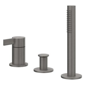 IVY IVY Pact badrandcombinatie | 3 gats | Geborsteld Metal Black PVD IVY Pact badrandcombinatie | 3 gats | Geborsteld Metal Black PVD