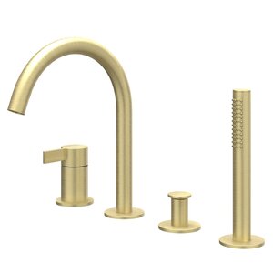 IVY IVY Pact badrandcombinatie | 4 gats | Geborsteld Mat Goud PVD IVY Pact badrandcombinatie | 4 gats | Geborsteld Mat Goud PVD