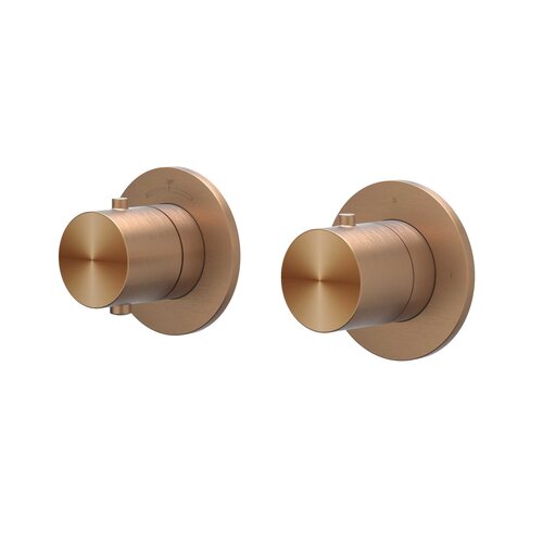 IVY Concord afbouwdeel inbouwthermostaat 2-weg stop-omstel symmetry RVS 316 - Geborsteld Mat Koper PVD IVY IVY Concord afbouwdeel inbouwthermostaat 2-weg stop-omstel symmetry RVS 316 - Geborsteld Mat Koper PVD