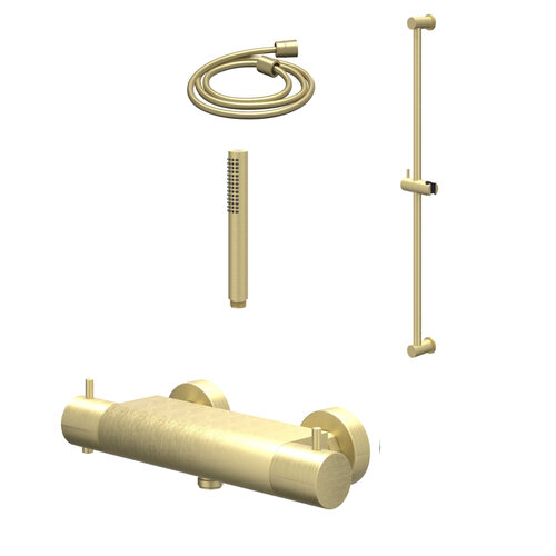 IVY Bond glijstangset | staafhanddouche | Geborsteld Mat Goud PVD IVY IVY Bond glijstangset | staafhanddouche | Geborsteld Mat Goud PVD