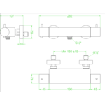 IVY Bond glijstangset | staafhanddouche | Geborsteld Nikkel PVD IVY IVY Bond glijstangset | staafhanddouche | Geborsteld Nikkel PVD