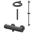 IVY Concord glijstangset RVS 316 - Geborsteld carbon Black PVD IVY IVY Concord glijstangset RVS 316 - Geborsteld carbon Black PVD