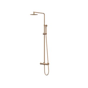 IVY IVY Bond opbouw regendoucheset | Geborsteld Mat Koper pvd | 30cm | 0,8 cm | 3-standen handdouche IVY Bond opbouw regendoucheset | Geborsteld Mat Koper pvd | 30cm | 0,8 cm | 3-standen handdouche