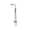 IVY Bond opbouw regendoucheset | Mat Zwart PVD | 30cm | 0,2 cm | 3-standen handdouche