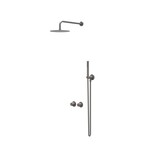 IVY Bond inbouw regendoucheset symmetry 2 weg | Geborsteld Metal Black pvd | 30cm | 0,2 cm | 40cm Wandarm | Staafhanddouche | Ja IVY IVY Bond inbouw regendoucheset symmetry 2 weg | Geborsteld Metal Black pvd | 30cm | 0,2 cm | 40cm Wandarm | Staafhanddouche | Ja