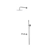 IVY Bond inbouw regendoucheset symmetry 2 stopkranen | Chroom | 20cm | 0,2 cm | 40cm wandarm | staafhanddouche | glijstang