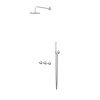 IVY Concord inbouw regendoucheset symmetry 2 stopkranen - 40cm wandarm - 30cm medium hoofddouche - glijstang - staafhanddouche - rvs316 Geborsteld