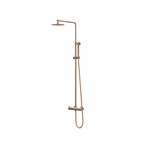 IVY Pact opbouw regendoucheset | Geborsteld Mat Koper pvd | 20cm | 0,8 cm | satin spray handdouche IVY IVY Pact opbouw regendoucheset | Geborsteld Mat Koper pvd | 20cm | 0,8 cm | satin spray handdouche