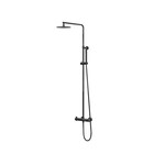 IVY Pact opbouw regendoucheset | Zwart Chroom pvd | 20cm | 0,8 cm | 3-standen handdouche IVY IVY Pact opbouw regendoucheset | Zwart Chroom pvd | 20cm | 0,8 cm | 3-standen handdouche