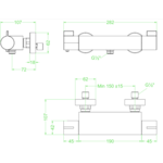 IVY Pact glijstangset | 3 standen handdouche | Zwart Chroom PVD IVY IVY Pact glijstangset | 3 standen handdouche | Zwart Chroom PVD