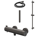 IVY Tribe glijstangset RVS 316 - Geborsteld carbon Black PVD IVY IVY Tribe glijstangset RVS 316 - Geborsteld carbon Black PVD