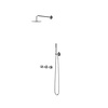 IVY Pact inbouw regendoucheset symmetry 2 stopkranen - 15cm plafondbuis - 25cm medium hoofddouche - wandhouder - 3-standen handdouche - Chroom