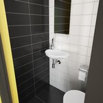 Clou First Plus hoekfontein 47,5 cm - kraangat links - Mat wit Clou Clou First Plus hoekfontein 47,5 cm - kraangat links - Mat wit