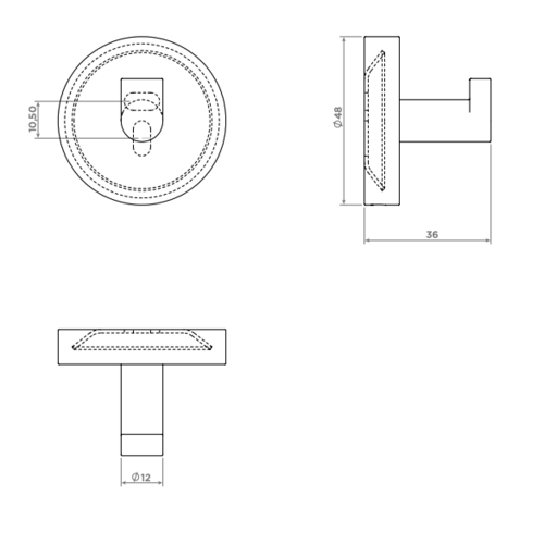 Clou Flat kledinghaken set van 2 | Geborsteld RVS Clou Clou Flat kledinghaken set van 2 | Geborsteld RVS