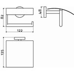 Clou Flat toiletrolhouder met klep Clou Clou Flat toiletrolhouder met klep