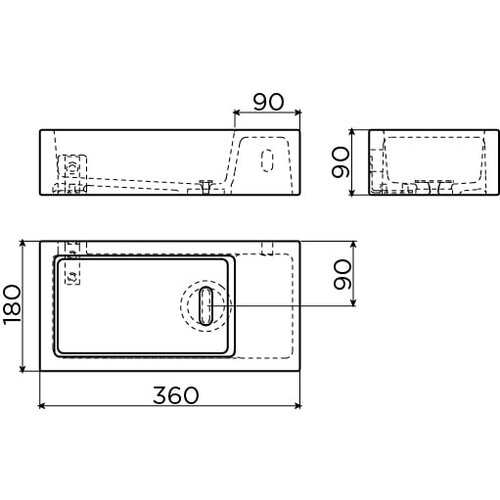Clou Flush 3 fontein | Mat roze | Ja | Rechts Clou Clou Flush 3 fontein | Mat roze | Ja | Rechts