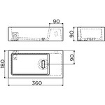 Clou Flush 3 fontein | Mat italiaans zand | Nee | Rechts Clou Clou Flush 3 fontein | Mat italiaans zand | Nee | Rechts