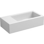 Clou Flush 3 toiletfontein | Wit keramiek | Links | Zonder kraangat | Zonder handdoekhouder Clou Clou Flush 3 toiletfontein | Wit keramiek | Links | Zonder kraangat | Zonder handdoekhouder