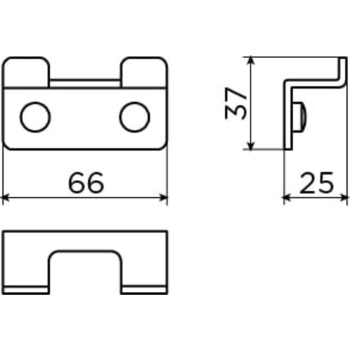 Clou Fold kledinghaak | Mat wit | Dubbel Clou Clou Fold kledinghaak | Mat wit | Dubbel