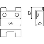 Clou Fold kledinghaak | Geborsteld RVS | Dubbel Clou Clou Fold kledinghaak | Geborsteld RVS | Dubbel