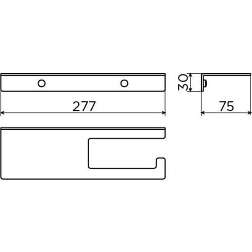 Clou Fold toiletrolhouder met planchet | Mat wit Clou Clou Fold toiletrolhouder met planchet | Mat wit
