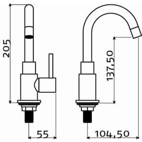 Clou Freddo 1 fonteinkraan hoge uitloop chroom Clou Clou Freddo 1 fonteinkraan hoge uitloop chroom
