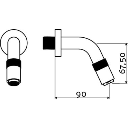 Clou Freddo 11 inbouw fonteinkraan | Geborsteld RVS | 9 cm Clou Clou Freddo 11 inbouw fonteinkraan | Geborsteld RVS | 9 cm