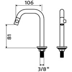 Clou Kaldur fonteinkraan 10,6 cm chroom rechts | Chroom | Rechts Clou Clou Kaldur fonteinkraan 10,6 cm chroom rechts | Chroom | Rechts