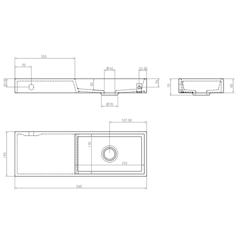 Clou Mini Wash Me fontein | Mat zwart | 56cm | Nee | Links Clou Clou Mini Wash Me fontein | Mat zwart | 56cm | Nee | Links