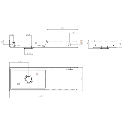 Clou Mini Wash Me fontein | Mat zwart | 56cm | Nee | Rechts Clou Clou Mini Wash Me fontein | Mat zwart | 56cm | Nee | Rechts
