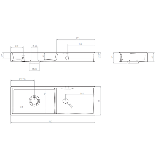 Clou Mini Wash Me fontein | Wit marmer | 56cm | Nee | Rechts Clou Clou Mini Wash Me fontein | Wit marmer | 56cm | Nee | Rechts