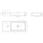 Clou Mini Wash Me Plus fontein | Glans wit | 56cm | Met kraangat | Links Clou Clou Mini Wash Me Plus fontein | Glans wit | 56cm | Met kraangat | Links