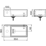 Clou New Flush 3 fontein links, Mat wit met voorbewerkt kraangat en afvoerset 35x18x10 (bxdxh) Clou Clou New Flush 3 fontein links, Mat wit met voorbewerkt kraangat en afvoerset 35x18x10 (bxdxh)