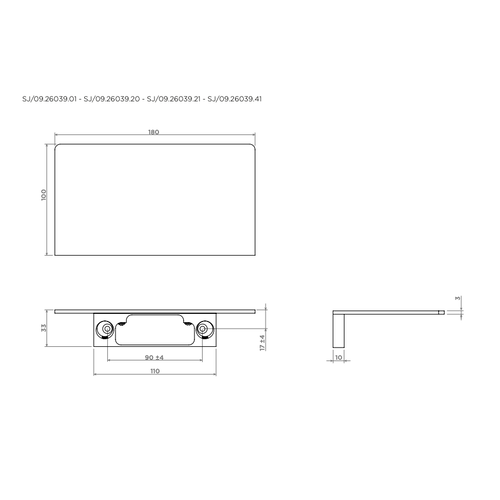 Clou Sjokker telefoon/douche planchet | Mat wit Clou Clou Sjokker telefoon/douche planchet | Mat wit