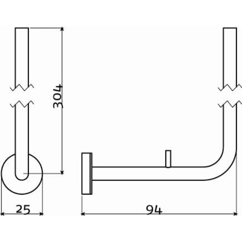 Clou Slim reserverolhouder RVS geborsteld Clou Clou Slim reserverolhouder RVS geborsteld