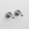 Clou Slim set 2 haken, rvs geborsteld