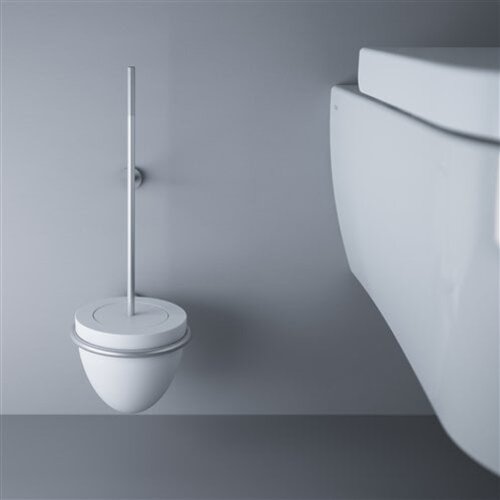 Clou Slim toiletborstelgarnituur wand RVS geborsteld Clou Clou Slim toiletborstelgarnituur wand RVS geborsteld