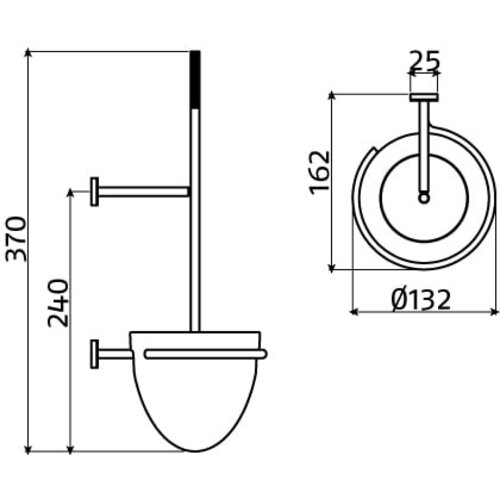 Clou Slim toiletborstelgarnituur wand RVS geborsteld Clou Clou Slim toiletborstelgarnituur wand RVS geborsteld