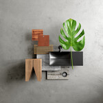 Clou Vale fontein | Mat wit keramiek | 45cm | Links | Nee Clou Clou Vale fontein | Mat wit keramiek | 45cm | Links | Nee