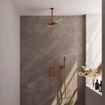 Brauer Copper Carving thermostatische inbouw regendouche | Geborsteld koper PVD | 20 cm | Nee | Rechte wandarm | Ronde Handdouche Brauer Brauer Copper Carving thermostatische inbouw regendouche | Geborsteld koper PVD | 20 cm | Nee | Rechte wandarm | Ronde Handdouche