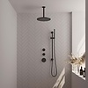 Brauer Black Edition thermostatische inbouw regendouche | Mat zwart | Staaf handdouche | 30 cm | Plafondbuis | Ja