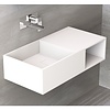Ideavit Solidplan-80 wastafel 80x40 cm mat wit zonder kraangat