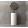 Ideavit Solidroll wastafel op voetstuk 45 cm mat wit zonder kraangat