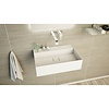 Ideavit Solidbliss-60 wastafel 60x40 cm mat wit afzetplateau achter